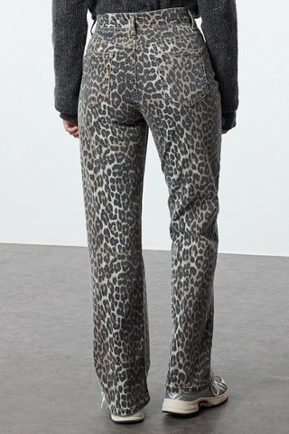 Calças de ganga wide legs - Cinzento