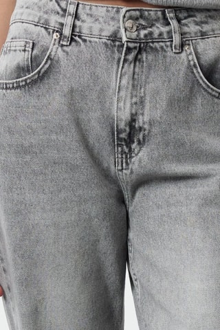 Calças de ganga wide legs - Cinzento-claro