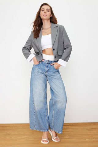 Casaco curto - Antracite mesclado