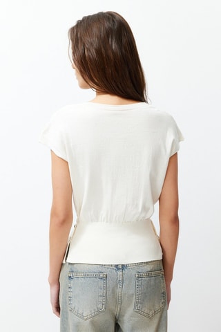 Top drappeggiato - Ecrù