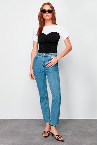 Top - Preto e branco