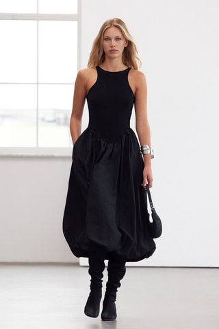 Vestido regular - Preto