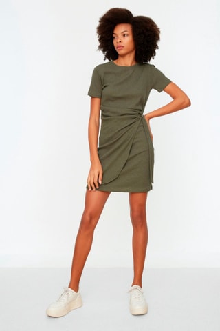 Vestido traçado - Caqui