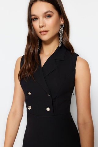 Vestido direito Preto