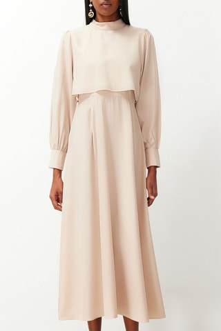 Vestido comprido - Bege