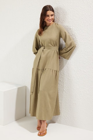 Vestido comprido - Caqui