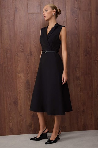 Vestido midi - Preto