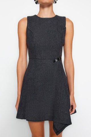 Vestido estilo patinadora - Cinzento