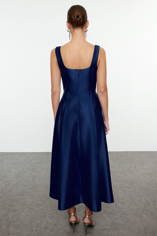 Vestido comprido - Azul-marinho