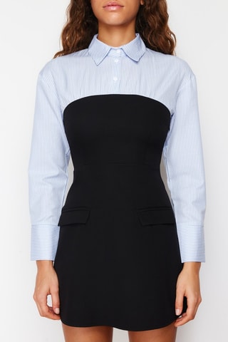 Vestido efeito ilusório - Preto