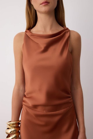 Vestido comprido - Castanho