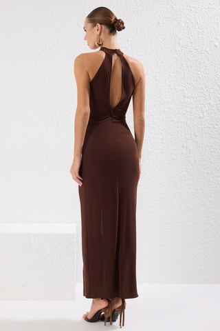 Vestido comprido - Castanho