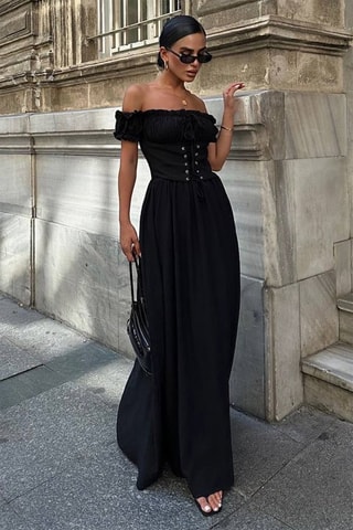 Vestido comprido - Preto