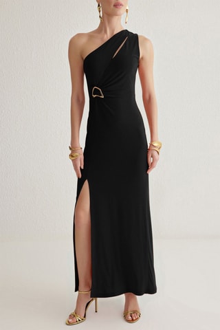 Vestido assimétrico - Preto