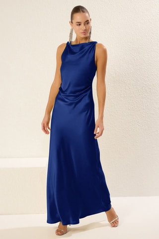 Vestido comprido - Azul-real
