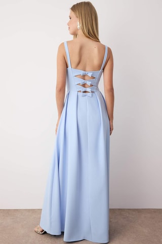 Vestido comprido - Azul-claro