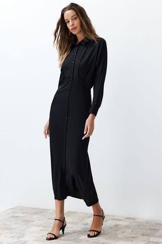 Vestido-camisa - Azul-marinho