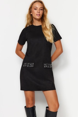 Vestido direito - Preto