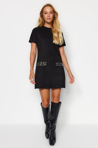 Vestido direito - Preto