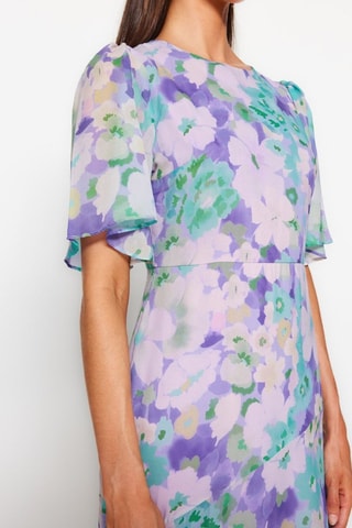 Vestido estilo patinadora - Violeta e verde