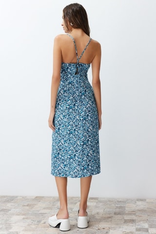 Vestido direito - Azul