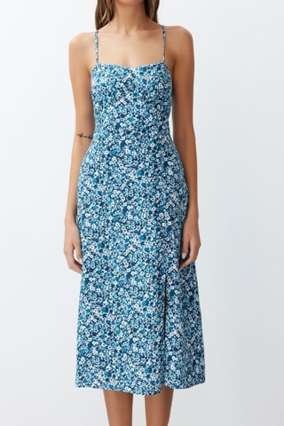 Vestido direito - Azul