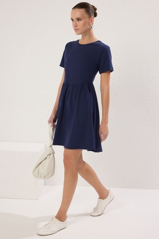 Vestido estilo patinadora - Azul-marinho