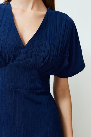 Vestido midi - Azul-marinho