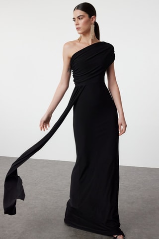 Vestido assimétrico - Preto