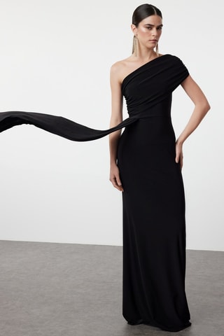 Vestido assimétrico - Preto