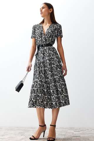 Vestido estilo patinadora - Preto