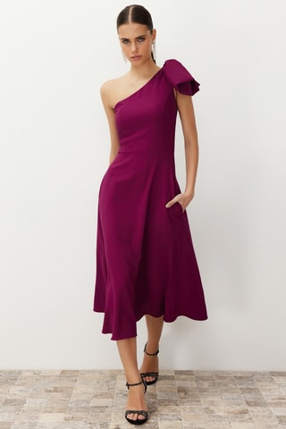 Vestido assimétrico - Violeta