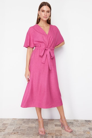 Vestido midi - Fúcsia