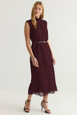 Vestido direito - Bordô