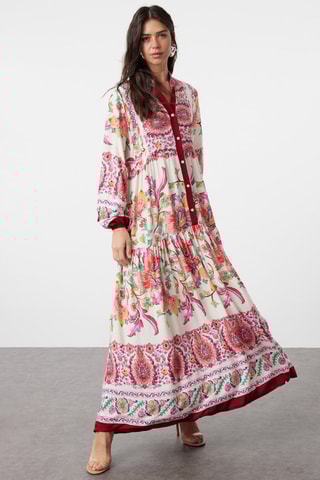 Vestido comprido - Bordô