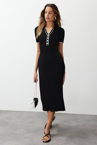 Vestido-polo - Preto