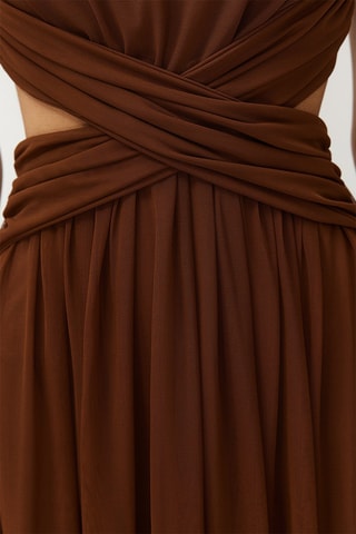 Vestido comprido - Castanho