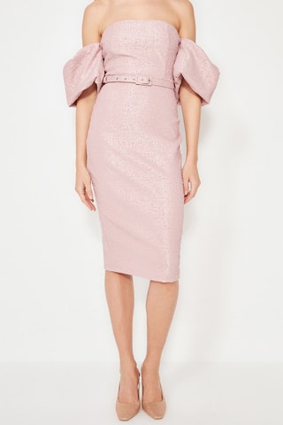 Vestido direito Rosa