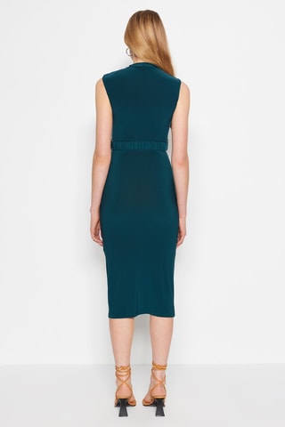 Vestido justo Verde-esmeralda