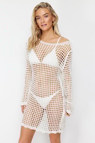 Vestido de praia - Cru