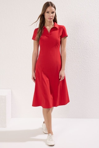 Vestido trapézio - Vermelho