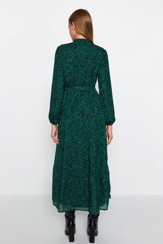 Vestido midi - Verde-escuro