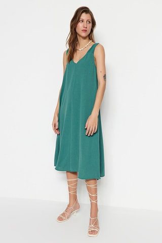 Vestido midi Turquesa