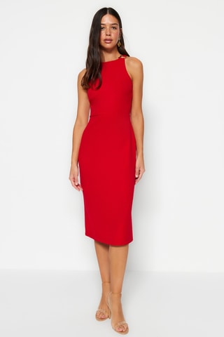 Vestido direito Vermelho