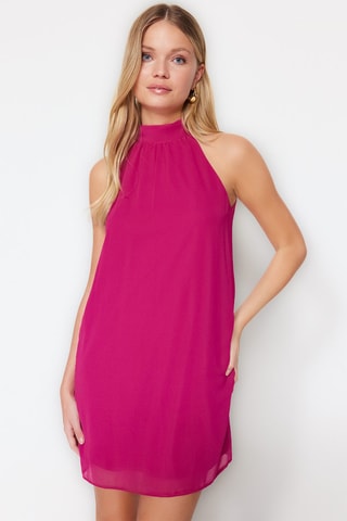 Vestido trapézio Fúcsia