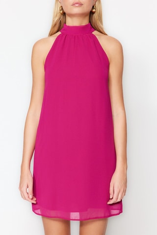 Vestido trapézio Fúcsia