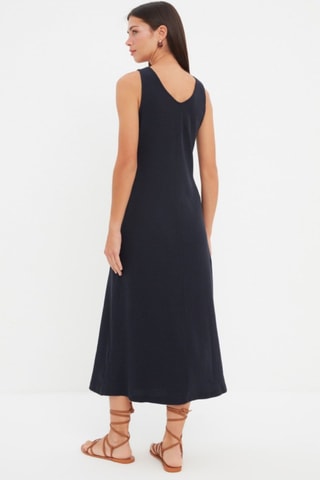 Vestido midi - Azul-marinho