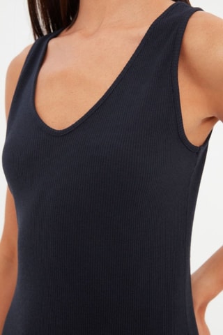 Vestido midi - Azul-marinho