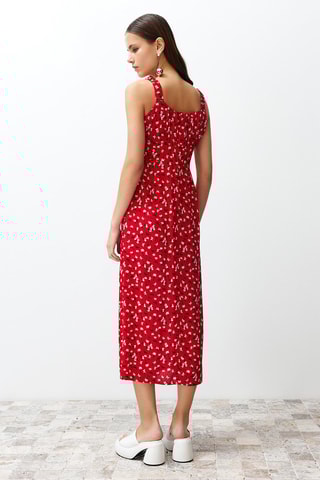 Vestido midi - Vermelho