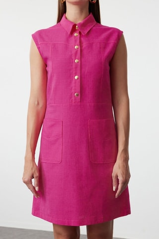 Vestido estilo patinadora - Fúcsia